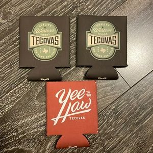 Tecovas 3 x Beer Koozies NWOT never used
